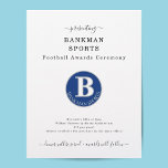 Flyer Banquero de Fútbol Banquero de Sports Award<br><div class="desc">Personalizar con facilidad este sencillo y clásico banquete deportivo. Utilícelo para su escuela,  negocio,  iglesia o comunidad de fútbol,  softball,  béisbol,  fútbol,  etc.</div>