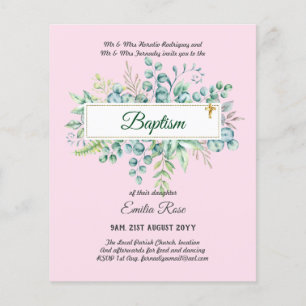 Flyer Baptismo Bautizo Bautismo GREENERY