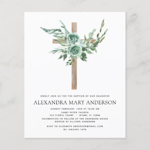 Flyer Baptismo presupuestal Eucalyptus Floral Verdor