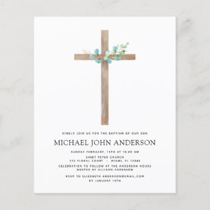 Flyer Baptismo presupuestal Verdor Sage Eucalyptus