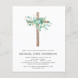 Flyer Baptismo presupuestal Verdor Sage Eucalyptus