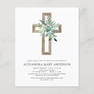 Flyer Baptismo presupuestal Verdor Sage Eucalyptus