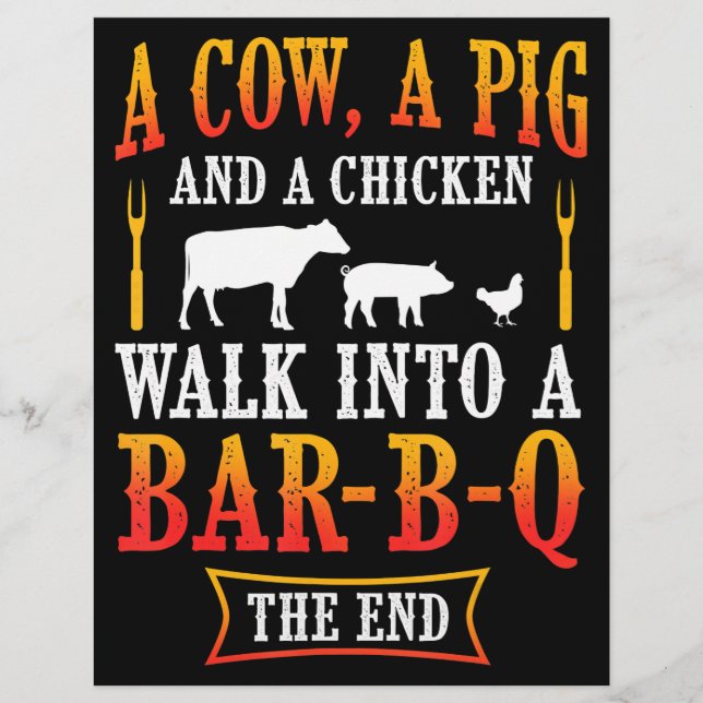 Flyer Barbacoa | Barbacoa Bbq Chiste Regalo Grill Master (Frente)