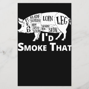 Flyer Barbacoa   BBQ Grill Pig Pork Id Humo Que Regalo H
