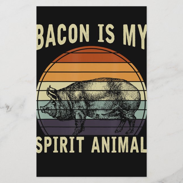 Flyer Barbacoa | El bacon es mi animal espiritual (Frente)