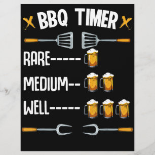 Flyer Barbacoa   Temporizador de barbacoa Raras Beber de