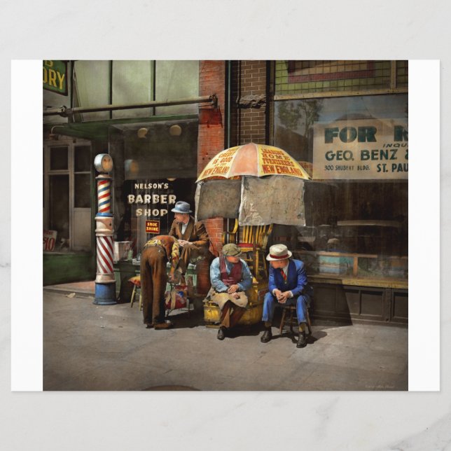 Flyer Barber - En la peluquería de Nelson en 1937 (Frente)