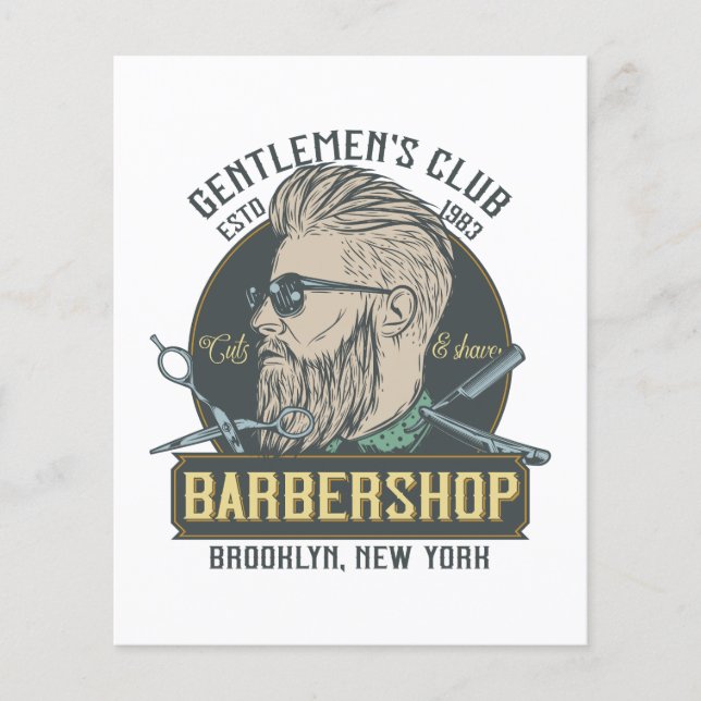Flyer Barbería Clásica Esmero de Caballeros (Frente)