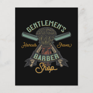 Flyer Barbería Retro Vintage Shve Grooming
