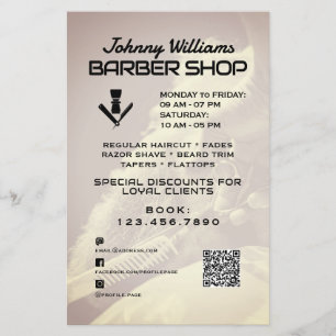 Flyer Barbero de estilo minimalista moderno