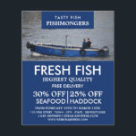 Flyer Barco pesquero, pescador/mujer, mercado de pescado<br><div class="desc">Barco Pesquero,  Pescador/Esposa,  Volantes De Publicidad En El Mercado De Pescados Por La Tienda De Tarjetas De Negocios.</div>