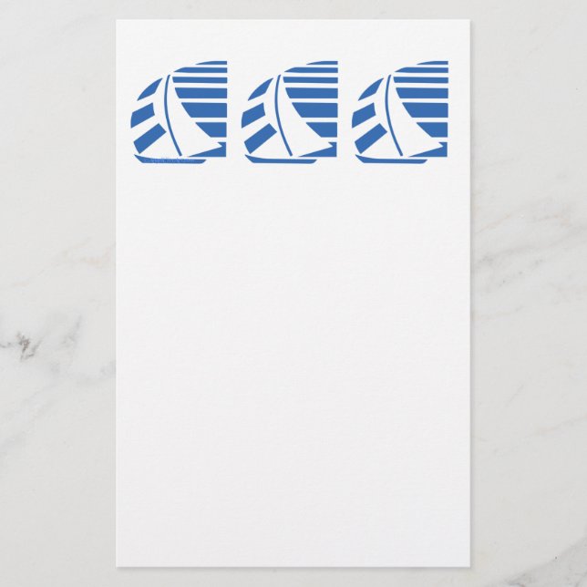 Flyer Barcos de vela de Carreras azul (Frente)