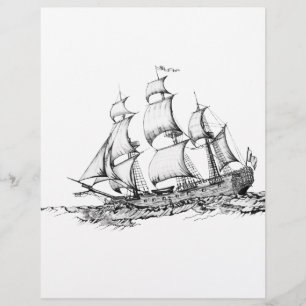 Flyer barcos en el agua