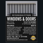 Flyer Barras y Shutters, Ventana y Puerta Fitter Company<br><div class="desc">Barras y Shutters,  Volante de publicidad de Window & Door Fitter Company por la Tienda de tarjetas de visita.</div>