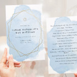 Flyer Bat Mitzvah Gold Geo Frame Blue Paper<br><div class="desc">El peso de este artículo es perfecto para su programa. Es mucho más pesado que el papel de copia y es perfecto para sus programas desechables. Utilice la plantilla para rellenar su información. La función "Personalizar más adelante" se puede utilizar para cambiar el tipo de letra (tamaño, estilo, color) y...</div>