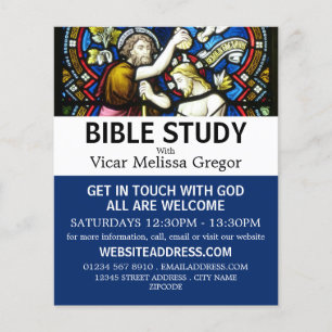 Flyer Bautismo de Jesús, anuncio de clase de la Biblia C