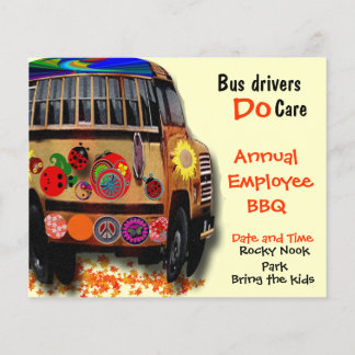 Flyer BBQ anual de conductores de autobús