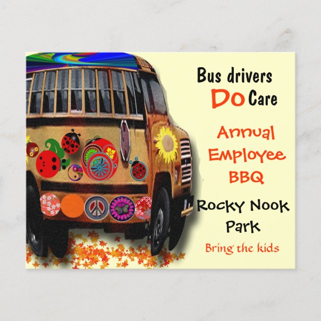 Flyer BBQ del conductor del autobús (Frente)