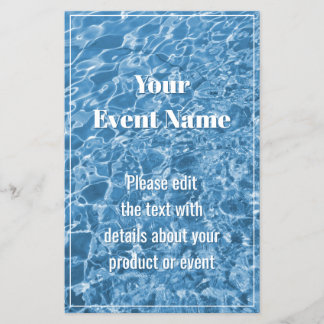 Flyer Beautiful blue water