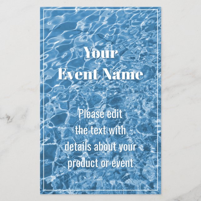 Flyer Beautiful blue water (Frente)