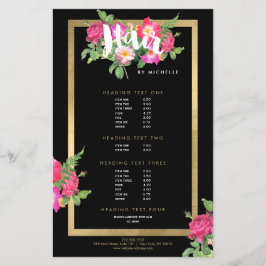 Flyer Beauty Florals Hair Stylist Black