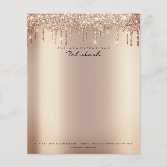 Flyer Beauty Sparkly Lazas Makeup Stylist Event Planner (Frente)