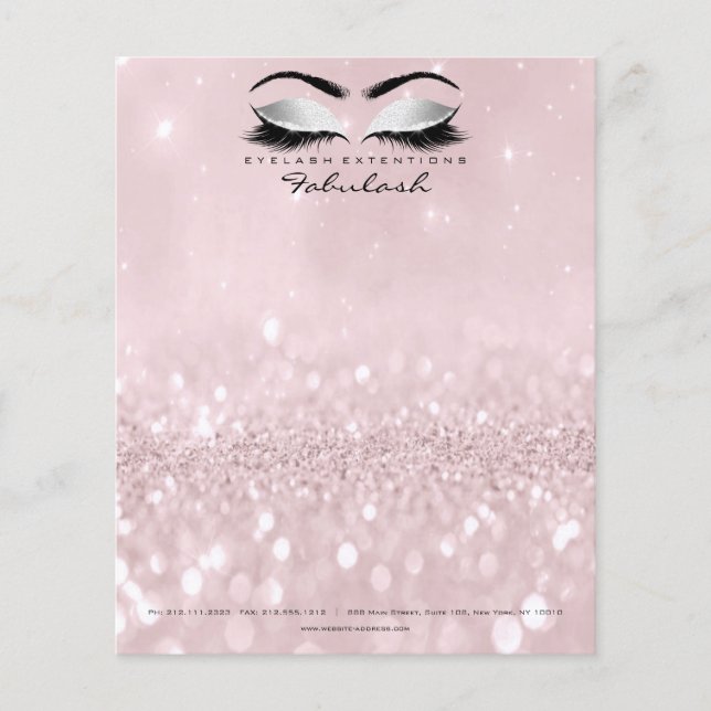 Flyer Beauty Studio Encendido Elegante Grayl Pink (Frente)