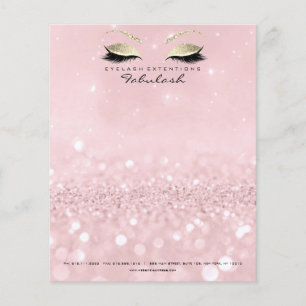 Flyer Beauty Studio Encendido Elegante Rosa Dorado