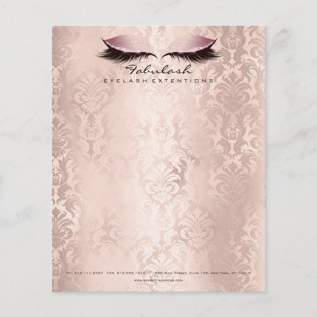 Flyer Beauty Studio Encendido Estilista Damask Pink (Frente)