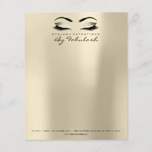 Flyer Beauty Studio Lashes maquillaje Champaigne estilis
