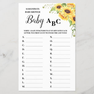 Flyer Bebé ABC tarjeta de juego para bebés en español