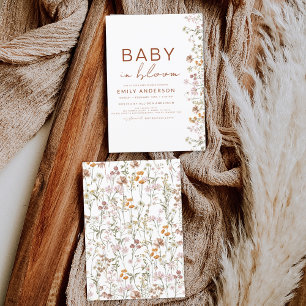 Flyer Bebé de flores silvestres en Bloom Baby Shower Gar