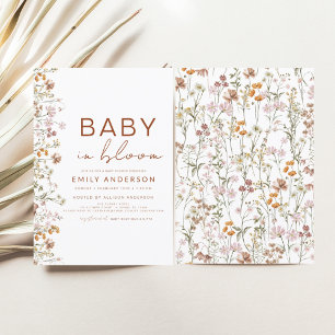 Flyer Bebé de flores silvestres en el jardín de Baby Sho