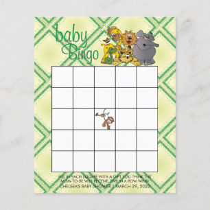 Flyer Bebé de selva Safari - Juego de Bingo