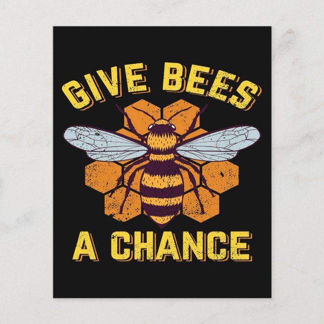 Flyer Bee Beekeeper Design Bee Gifts, yo amo a Abeja (Frente)