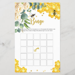 Flyer Bee Honey Bingo Game Card