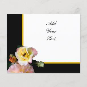 Flyer Bee on Pink Yellow Roses Flowers