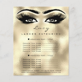 Flyer Belleza de artista maquillaje azota a ojos de la l