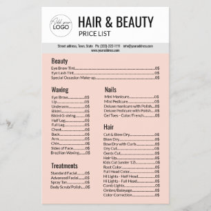 Flyer Belleza del pelo Cera del cuerpo Manicura Pedicura