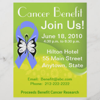 Flyer Beneficio de recaudación de fondos para cáncer de 