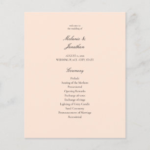 Flyer Beso de Novia Rosa Pastel Presupuesto Ceremonia de