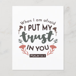 Flyer Biblia floral contra arte 'Puse mi confianza en ti
