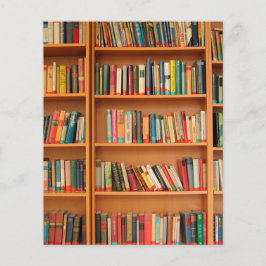 Flyer Biblioteca de libros Librería Lectura de Bookworm