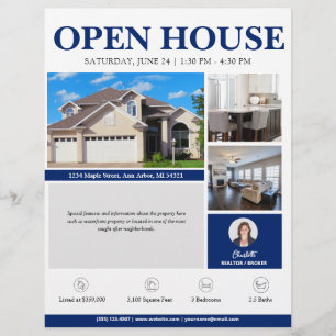 Flyer Bienes Raíces de la Casa Abierta