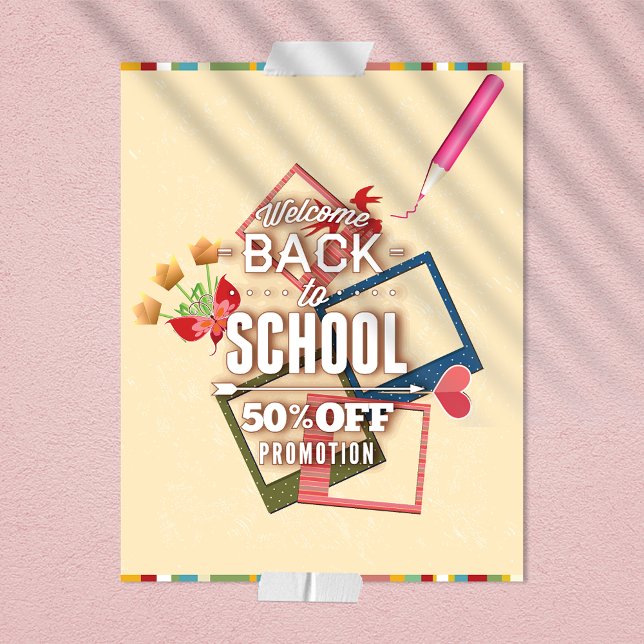 Flyer Bienvenida De Nuevo A La Escuela 50% Sin Promoción (Subido por el creador)