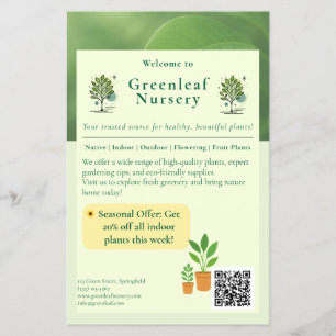 Flyer Bienvenido a la marca Greenleaf Nursery