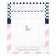 Flyer Bingo Baby Shower de ballena blanca y rosa claro (Frente)