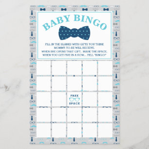 Flyer Bingo Baby Shower, hombrecito, compadre