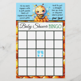 Flyer Bingo con temas de abejas melíferas y quién conoce