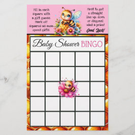 Flyer Bingo con temas de abejas melíferas y quién conoce